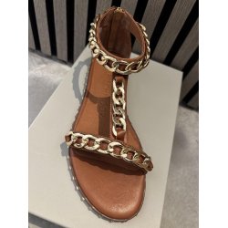 SOFIE SCHNOOR GINASW COGNAC SANDAL - T443
