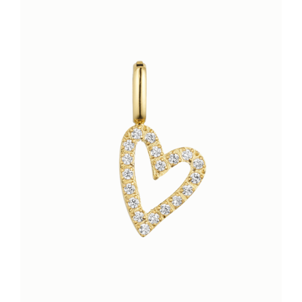  WOLFF JEWELRY HEART SHINE CHARM G/B - 1176