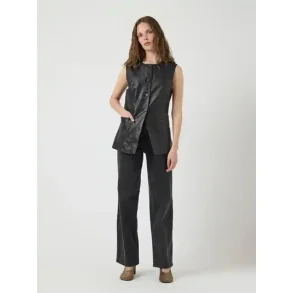 Yas Vera leather waistcoat - ex black - 26039275