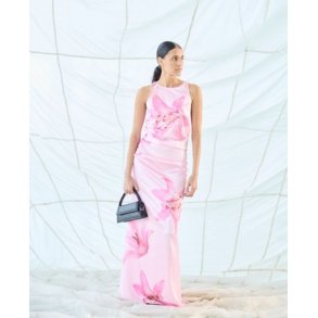 VILA VIVORY BOAT NECK MAXI DRESS SEA PINK FLOWERS- 14115506