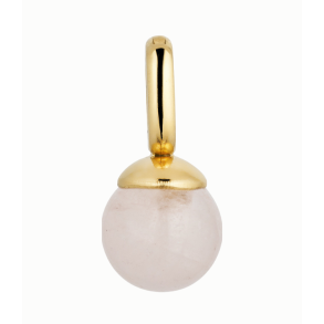  WOLFF JEWELRY ROSE QUARTZ CHARM G/B - 1175