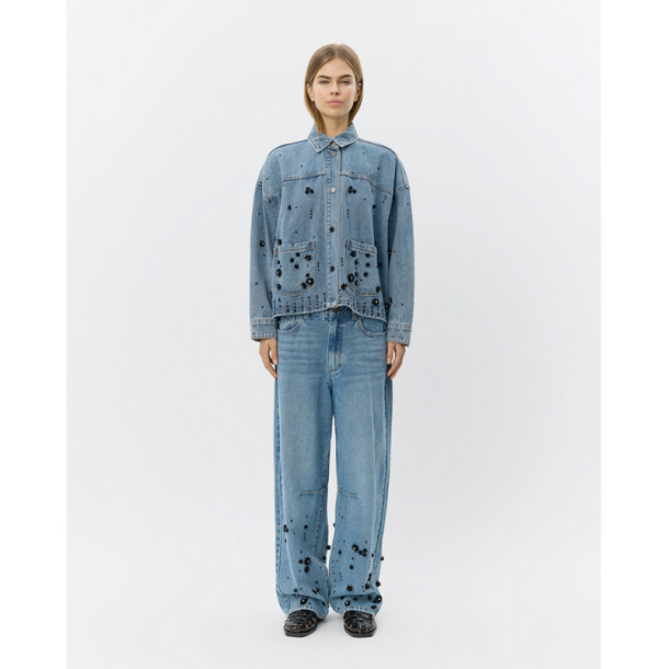 SOFIE SCHNOOR AMAYASW BOXY DENIM JACKET BLUE DENIM - S261320