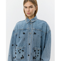 SOFIE SCHNOOR AMAYASW BOXY DENIM JACKET BLUE DENIM - S261320