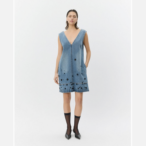 SOFIE SCHNOOR OLYMPESW SHORT DENIM DRESS BLUE DNEIM - S261321