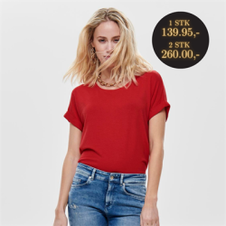  ONLY MOSTER HIGH RISK RED T-SHIRT - 15106662