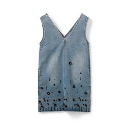 SOFIE SCHNOOR OLYMPESW SHORT DENIM DRESS BLUE DNEIM - S261321
