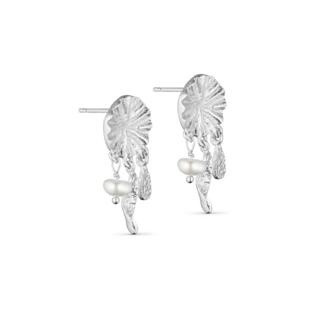 PURE BY NAT FLORENCE POST EARRINGS W. PANDANTS AND PEARLS S/B - 45861