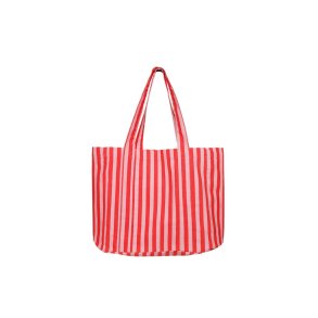  BLACK COLOUR NELLA RED/ROSE CANVAS BAG - 9357