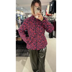 PIECES MAROLINE PRINTED JAKKE BLACK/ DAHLIA - 17160461