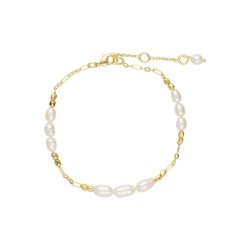 PURE BY NAT MERLE PEARL BRACELET GOLDPLATED WITH WHITE PEARLS - 40690