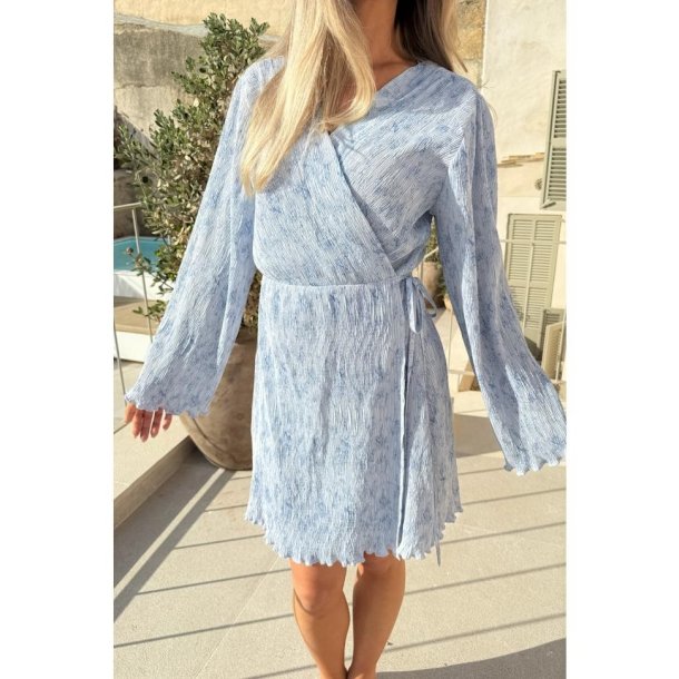 BYIC OFELIA WRAP DRESS SOFT BLUE BLOSSOM - A23934