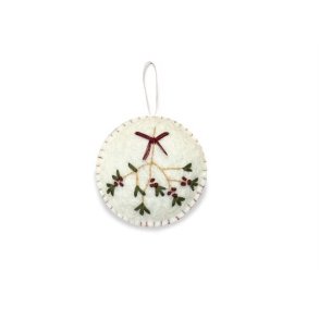 GAMCHA BRODERET MISTELTEN, R�D JULEPYNT - 2063B