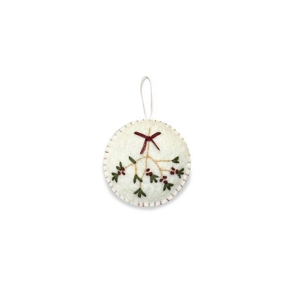 GAMCHA BRODERET MISTELTEN, R�D JULEPYNT - 2063B