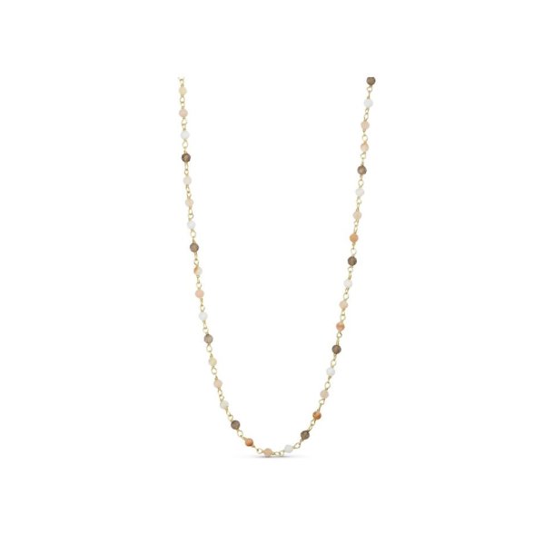 PURE BY NAT VIVA SHORT NECKLACE W. STONES G/B SMOKY TONES - 31825