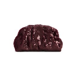 SUI AVA SEQUIN CLUTCH BAG BURGUNDY M. PALIETTER - SA2504144