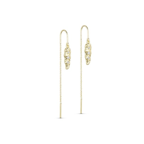 PURE BY NAT IRIS CHAIN EARRINGS G/B - 45924