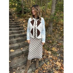 VILA VOLETTIS CHI L/S MIDI DRESS/BFS BIRCH - 14111123