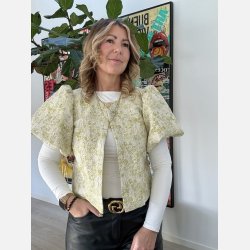 VILA KAIA O-NECK  2/4 SMOKE GREEN JACQUARD BOLERO/DC - 14113536