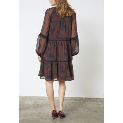 LOVE & DIVINE KJOLE BORDEAUX/FLOWE LOVE 1406
