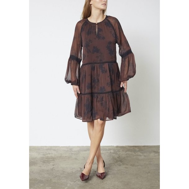 LOVE & DIVINE KJOLE BORDEAUX/FLOWE LOVE 1406
