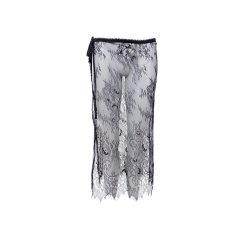 BLACK COLOUR ORIANNA LAVE TIE SKIRT BLACK - 208424