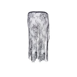 BLACK COLOUR ORIANNA LAVE TIE SKIRT BLACK - 208424