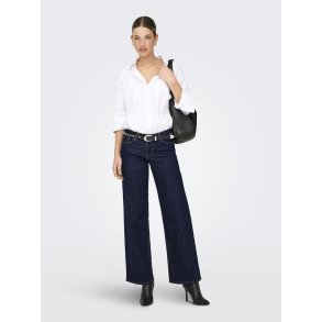 ONLY JUDY-O LW DARK BLUE DENIM WIDE DNM RINSE TAI966 - 15366764