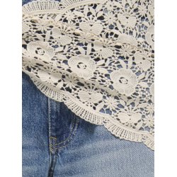 ONLY CARRIE CROCHET JEANS MEDIUM BLUE - 15382063