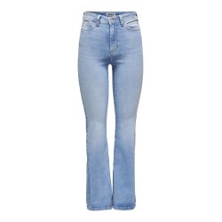 ONLY WAUW HW FLARD JEANS LIGHT BLUE DENIM - 15361594