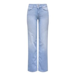 ONLY BLUSH MID STRAIGHT LIGHT BLUE DENIM - 15365460