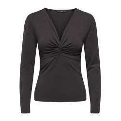 ONLY LONE LIFE L/S KNOT TOP CHOCOLATE TORTE - 15379511