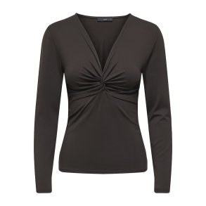 ONLY LONE LIFE L/S KNOT TOP CHOCOLATE TORTE - 15379511