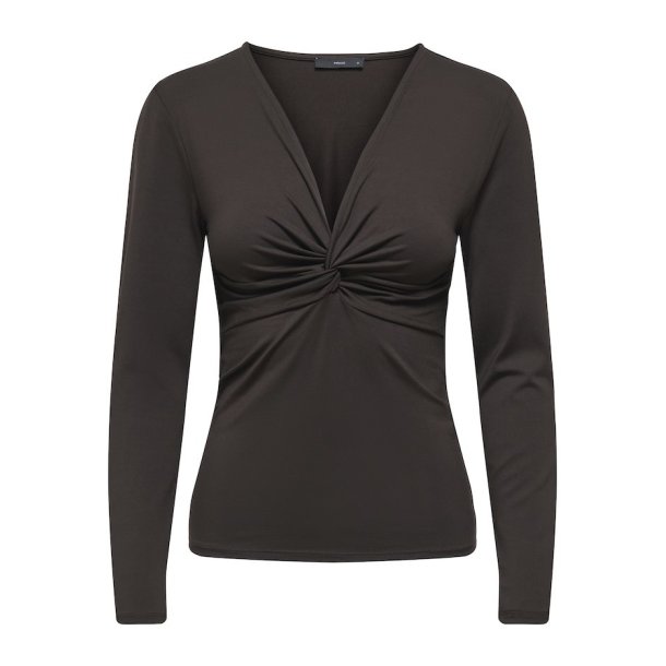 ONLY LONE LIFE L/S KNOT TOP CHOCOLATE TORTE - 15379511