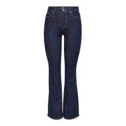  ONLY WAUW DARK BLUE DENIM FLARED RINSE - 15230472
