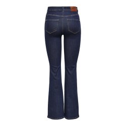  ONLY WAUW DARK BLUE DENIM FLARED RINSE - 15230472