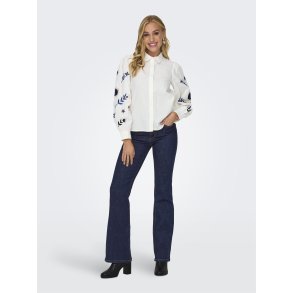 ONLY WAUW DARK BLUE DENIM FLARED RINSE - 15230472