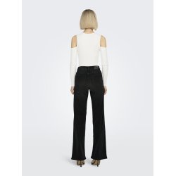 ONLY MADISON BLUSH HW WIDE WASHED BLACK DENIM - 15299796