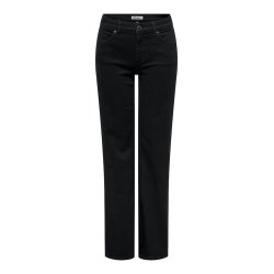 ONLY BLUSH MID STRAIGHT BLACK DENIM - 15330777