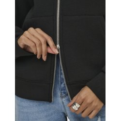 ONLY NAOMI TWO-WAY ZIP HOODIE BLACK- 15383142