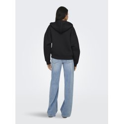 ONLY NAOMI TWO-WAY ZIP HOODIE BLACK- 15383142