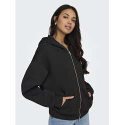ONLY NAOMI TWO-WAY ZIP HOODIE BLACK- 15383142