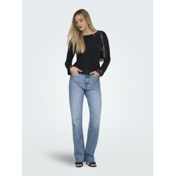 ONLY LIVE LOVE BLACK L/S O-NECK LACE TOP - 15385106