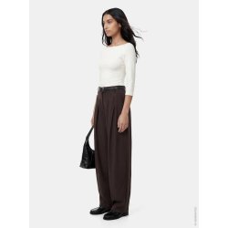 PIECES PHOEBE CLOUD DANCER 3/4 BOATNECK TOP JRS - 17167230 