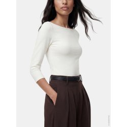 PIECES PHOEBE CLOUD DANCER 3/4 BOATNECK TOP JRS - 17167230 