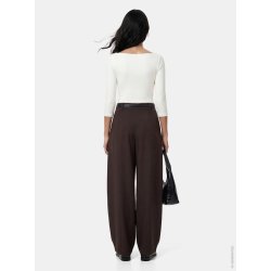 PIECES PHOEBE CLOUD DANCER 3/4 BOATNECK TOP JRS - 17167230 