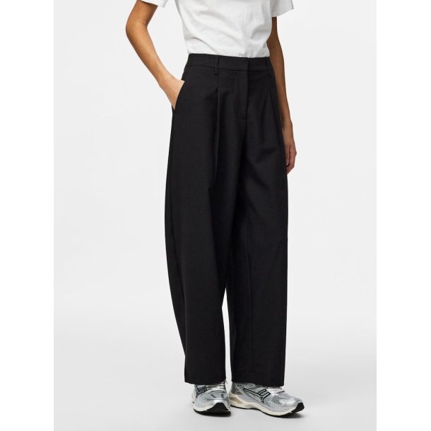 PIECES BOSELLA MW BARREL PANTS BLACK - 17167143 