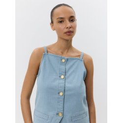 SOFIE SCHNOOR DENIM VEST LIGHT BLUE - S252115