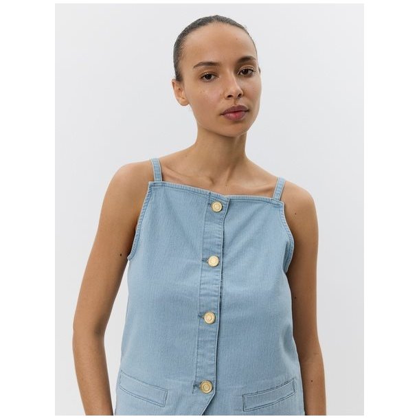 SOFIE SCHNOOR DENIM VEST LIGHT BLUE - S252115
