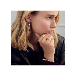 PURE BY NAT NOELLE HOOK ERARRINGS WITH GEMSTONES IN GREAY TONES - 45927