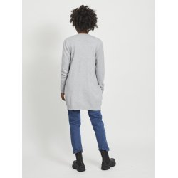 VILA RIL LIGHT GREY OPEN STRIK CARDIGAN - 14044041